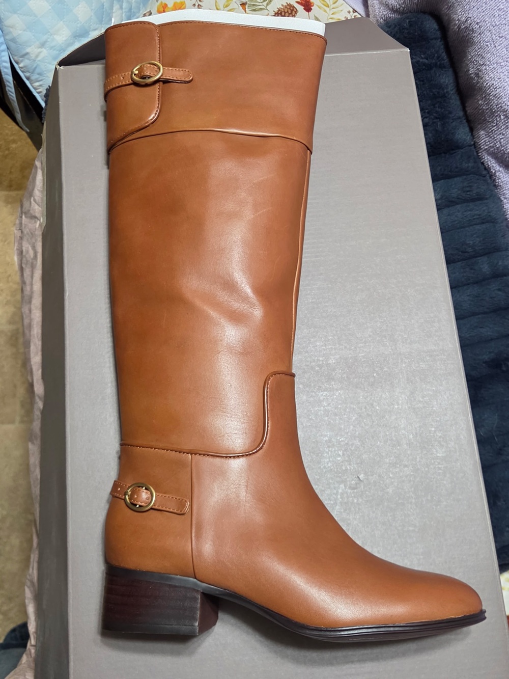 Franco Sarto Women's Tall Riding Boots in Cognac Brown size 6 medium